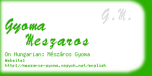 gyoma meszaros business card